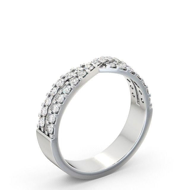 Nina Half Eternity 0.33ct Round Moissanite Cross Over Ring